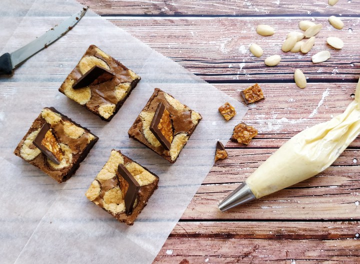 בראוניז קרם שקדים ושוקולד&nbsp;פלורנטין